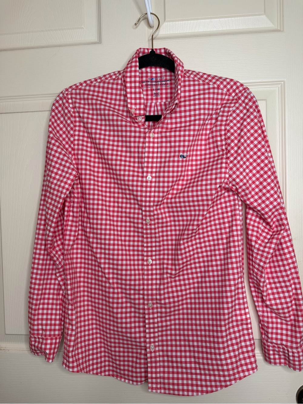 Vineyard Vines Pink and White Gingham Button-Down Shirt - Men's
